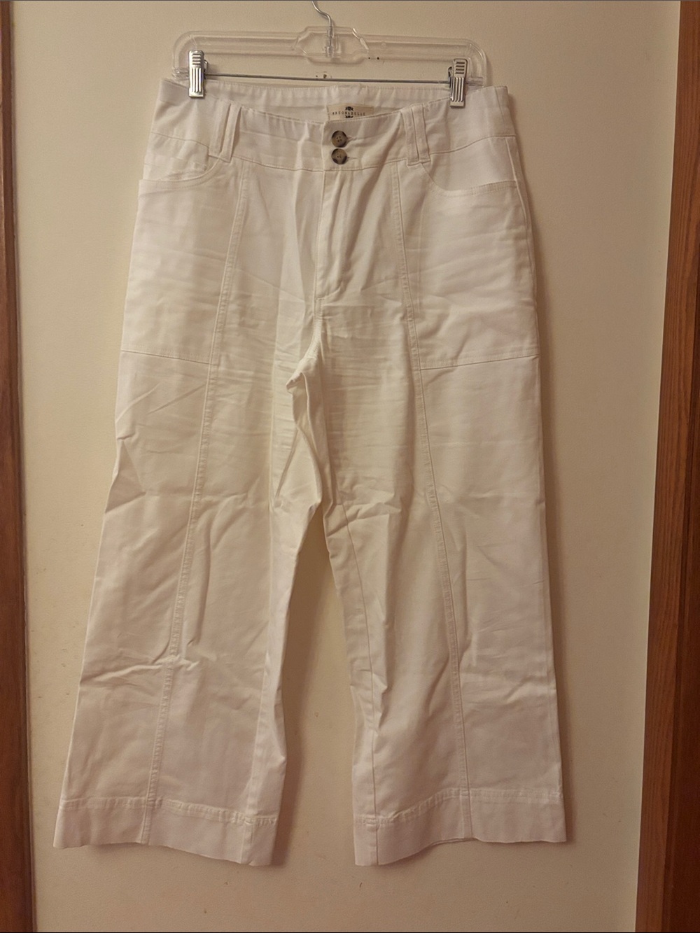 Wide Leg Women’s Pants in White - Classic Casual Style